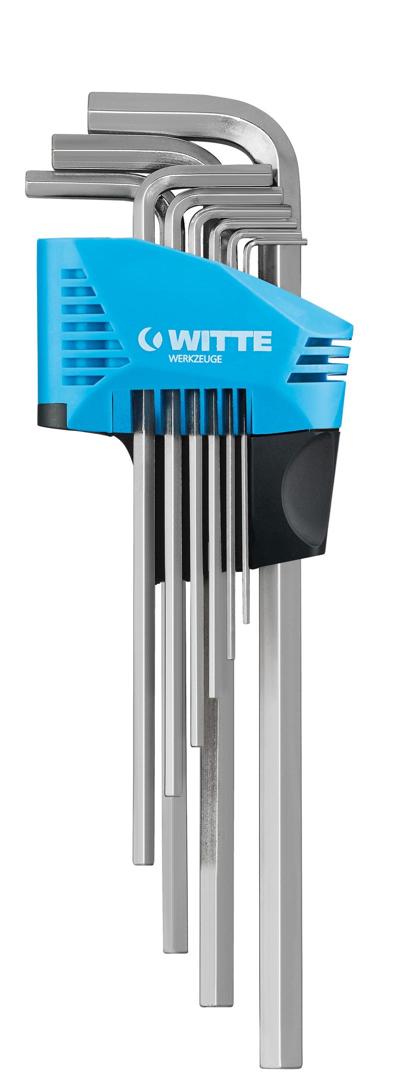 Juego de llaves hexagonales largas acodadas 1,5-10,0, 9 piezas